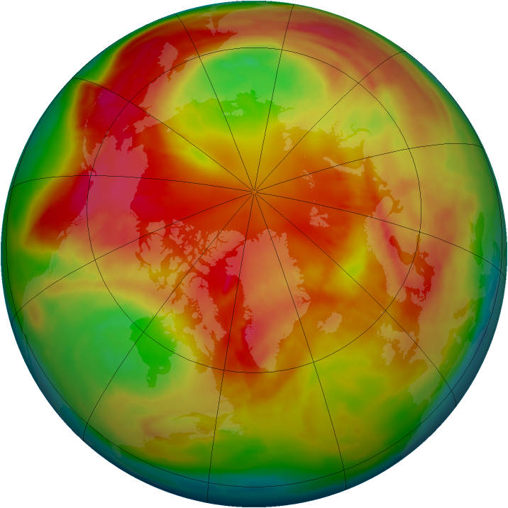 Arctic ozone map for 04 March 2010